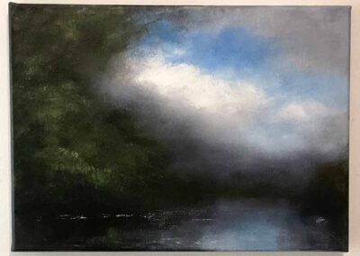 Judith Levin JL97 'Upper lake Roundhay' Oil of Canvas 10x14ins £250