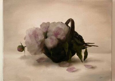 Judith Levin JL99 'Peonies' Oil of Canvas 12x16ins SOLD