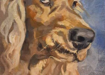 Karen Harman KRO20 'I'll Bite My Lip' Acrylic and Oil on Canvas 10x8in £110