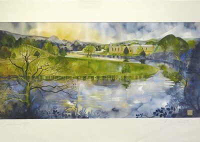 Kate Lycett KL40 'Downstream' (Bolton Abbey) Ltd. Edn. enhanced print 706of150 Mounted to 69x120cm £360