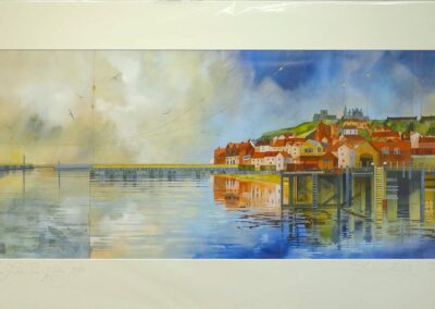 Kate Lycett KL2643 'The Fish Pier - Whitby.' Ltd. Edn. enhanced print 43of150 69x120cm £361