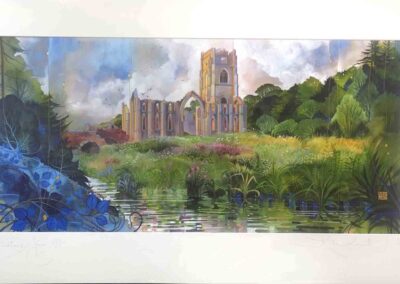 Kate Lycett KL34 'Fountains Abbey' Ltd. Edn. enhanced print 62of150 120x69cm Sold but hoping to replace