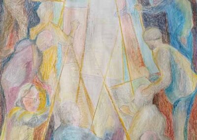 Kate Stewart KS23 'Life Drawing' oil pastels 41x59cm £100