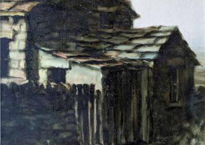 Ken McBurney KB01 'Haworth Outhouse' Oil 36x48cm framed to 40x54cm £220