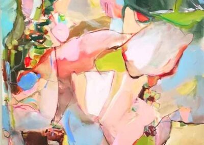 Leyla Murr LM64 'Summer Vibes' Acrylic on Canvas 150x100cm £1650lr