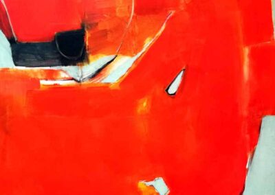 Leyla Murr LM69 'Composition in Red' Acrylic on canvas 91x74cm £850
