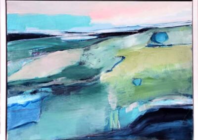 Leyla Murr LM81 'Eastern Promise' Acrylic on canvas, framed 85x86cm £850
