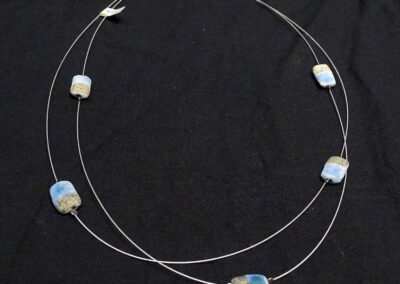 Lis Holt LH16 2 strand 5 bead necklace dr blue 19in £45