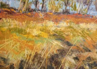 Louise Garrett LG25 'Edge of the Woods' acrylic pastel 16x12in framed to 21x17in £350