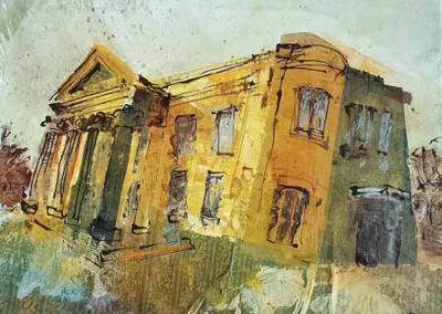 Louise Garrett LG49 'The Mansion, Roundhay' Acrylic and collage 40x30cm £180lr