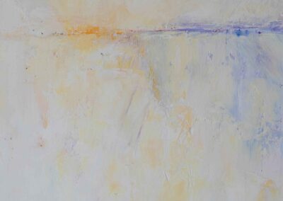 Martin Cosgrove MAC05' Sunrise on the Beach'.Oil on Canvas 51x51cm £400