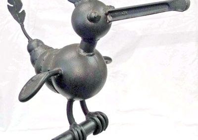 Mick KG MKG08  'Garden Bird' detail Galvanised steel £425