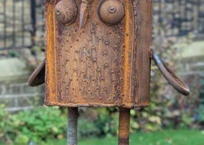 Mick-Kirkby-Geddes-MKG33-Owl-welded-steel-rusted-finish-SOLD