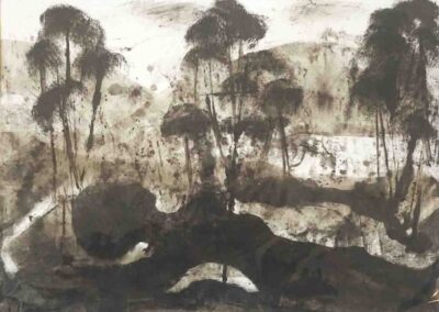 Mike Moor MM16 'Autumn in the Orient' monoprint unframed £225