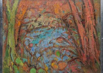 Myriam Burton MYB05 'Mysterious pool' oil on board framed to 58x47cm £280