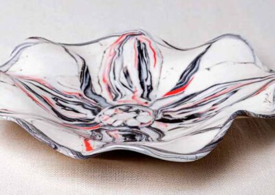 Nadine Blakemore ND01 Porcelain Nerikomi tricolour Bowl 21cm dia £110lr
