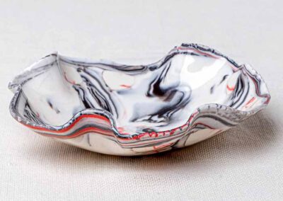 Nadine Blakemore ND02 Porcelain Nerikomi tricolour Bowl 13cm dia £66 lr