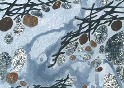 Nancy Stedman NS10 'Strand_5' Collage, plastic and acrylic £180