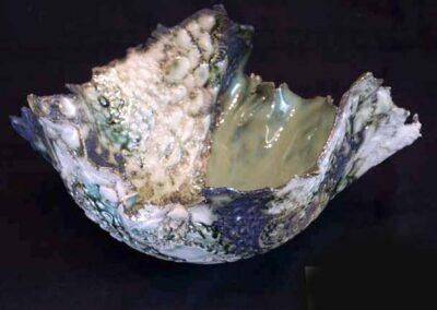 Nettleton Pottery NP41 Freda Copper Turquoise Porcelain Bowl £80