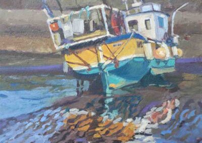 Pam Bumby PB11 'Reflections at Low Tide' oil on board framed 10x8in £240