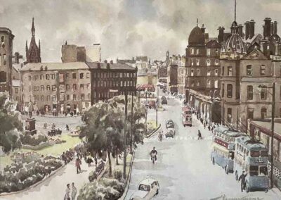 Percy Monkman 1892-1986 PM09 Foster Square, Bradford 1959 print lr Framed to 64x51 £190