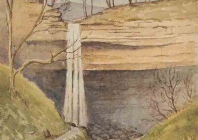 Percy Monkman 1892-1986 PM12 'Hardraw Force near Hawes' 1946 watercolour framed to 62x50cm £260