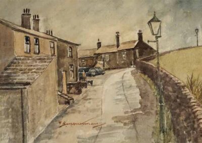 Percy Monkman 1892-1986 PM14 'Old Wilsden' 1967 watercolour framed to 53x43cm £140