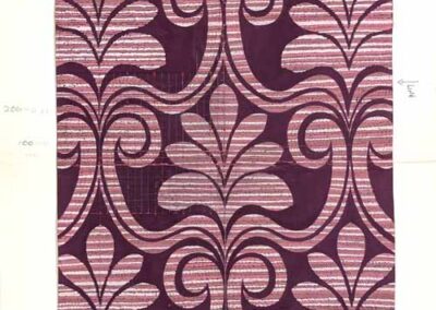 Richard Smith RS02 'Purple Bently Walbank Bingley textile design'Gouach with annotation framed to 72x85cm £675