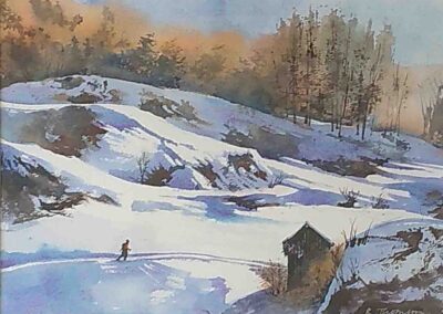 Rob Thomson RT13 'Winter Walk' Watercolour 40x30cm £280
