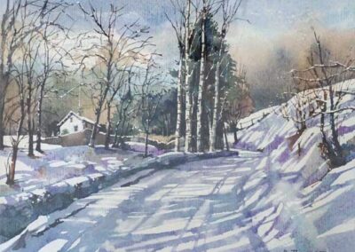 Rob Thomson RT14 'Snow Scene' Watercolour 40x30cm £280