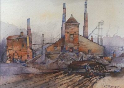Rob Thomson RT17 'Old Pit Burdon Main Colliery, North Shields' Watercolour 40x30cm £280