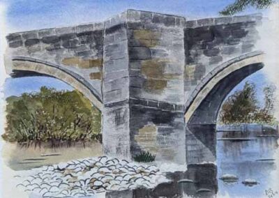 Robert Brough 'Barden Bridge After a Long Walk' watercolour £150