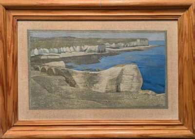 Robert Henry Lee 1915 to 2007 Bingley RL04 'South Landing in Winter '85 Flamborough' Acrylic 44x31cm £220