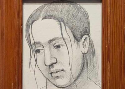 Robert Henry Lee 1915 to 2007 Bingley RL10 'Head LFAC' graphite 19x18cm £40