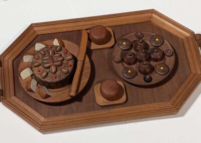 Robert Henry Lee 1915 to 2007 Bingley RL13 'Cakes and Cheese Tray' 1990 Wooden Construction 62x31cm £220