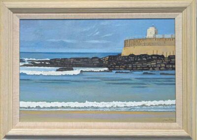 Robert Henry Lee 1915 to 2007 Bingley RL17 'Porthreath, Cornwall' oil on board 44x30cm framed to 57x31cm SOLD