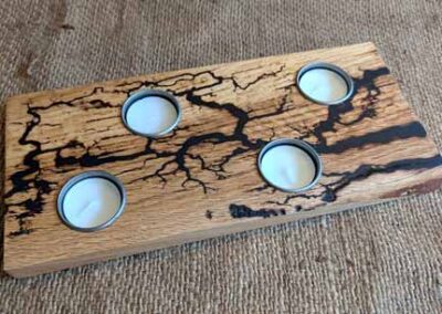 Rustic Route RR21 Oak Fractal Offset 4 Tea light holder £45