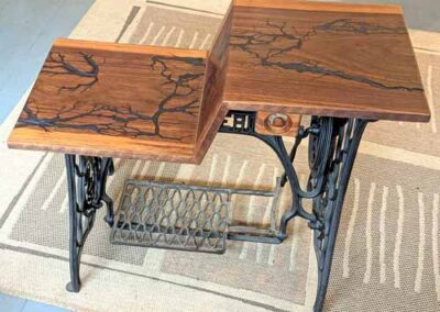 Rustic Route RR25 Fractal Walnut topped sewing table £1400