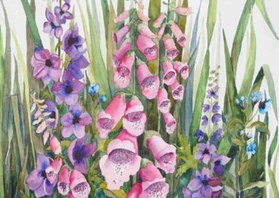 Stella Verity SV17 'Country Garden' watercolour framed to 52x72cm £180