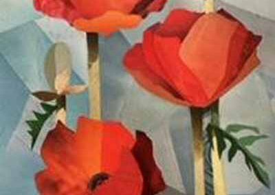 Stella verity SV21 'Red Poppies' Paper Collage lr