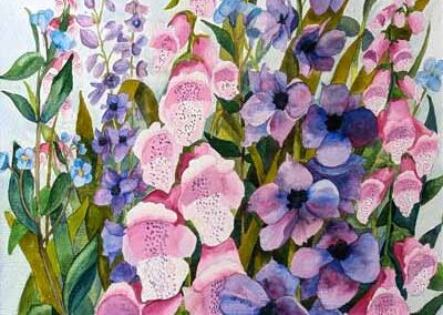 Stella verity SV24 'English Garden' watercolour 39x48cmcm framed to 52x72cm £160lr