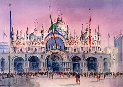 Steve Dunne SD01 'Basilica San Marco, Venice' Watercolour Framed to 52x72cm £150