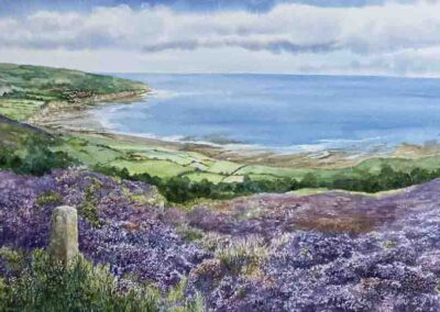 Suzanne McQuade SM30 'View from Ravenscar, N Yorks' Watercolour and pastel 40x70cm £425