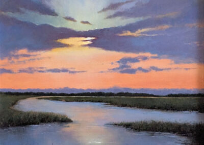 Tamara Lawson TL02 'Evening Light' oil 60x60cm framed to 88x88cm £420