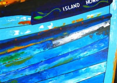 Tony Dexter TD09 'The Blue Trawler' Acrylic on Canvas 30x30in £345