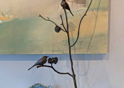 Victoria Chichinadze VC04 'Birds on Branch'  cast bronze