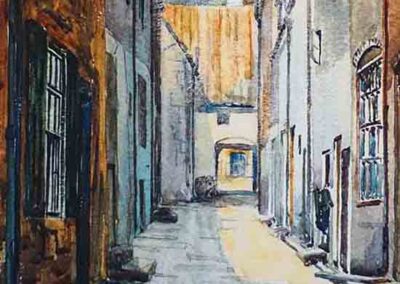 Walter C Foster WCF10 'Logga Head Yard, Whitby' Unlimited Giclee Print 14x18in £80
