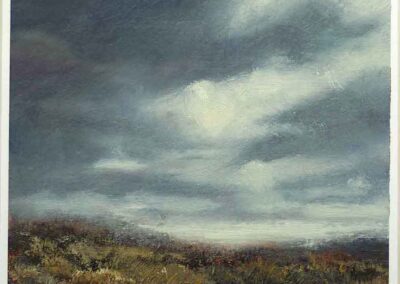 William Morrison WM25 'Noorland Moor' oil on paper 18.5x18.5cm framed to 52x42cm £250