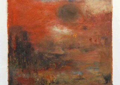 William Morrison WM31 'Evening, Noorland Moor' oil on paper 13.5x13.5cm framed to 52x42cm £250
