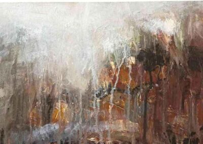 William Morrison WM50 'Malham Rain Approaching' oil on paper 30x20 framed to 52x54cm £600
